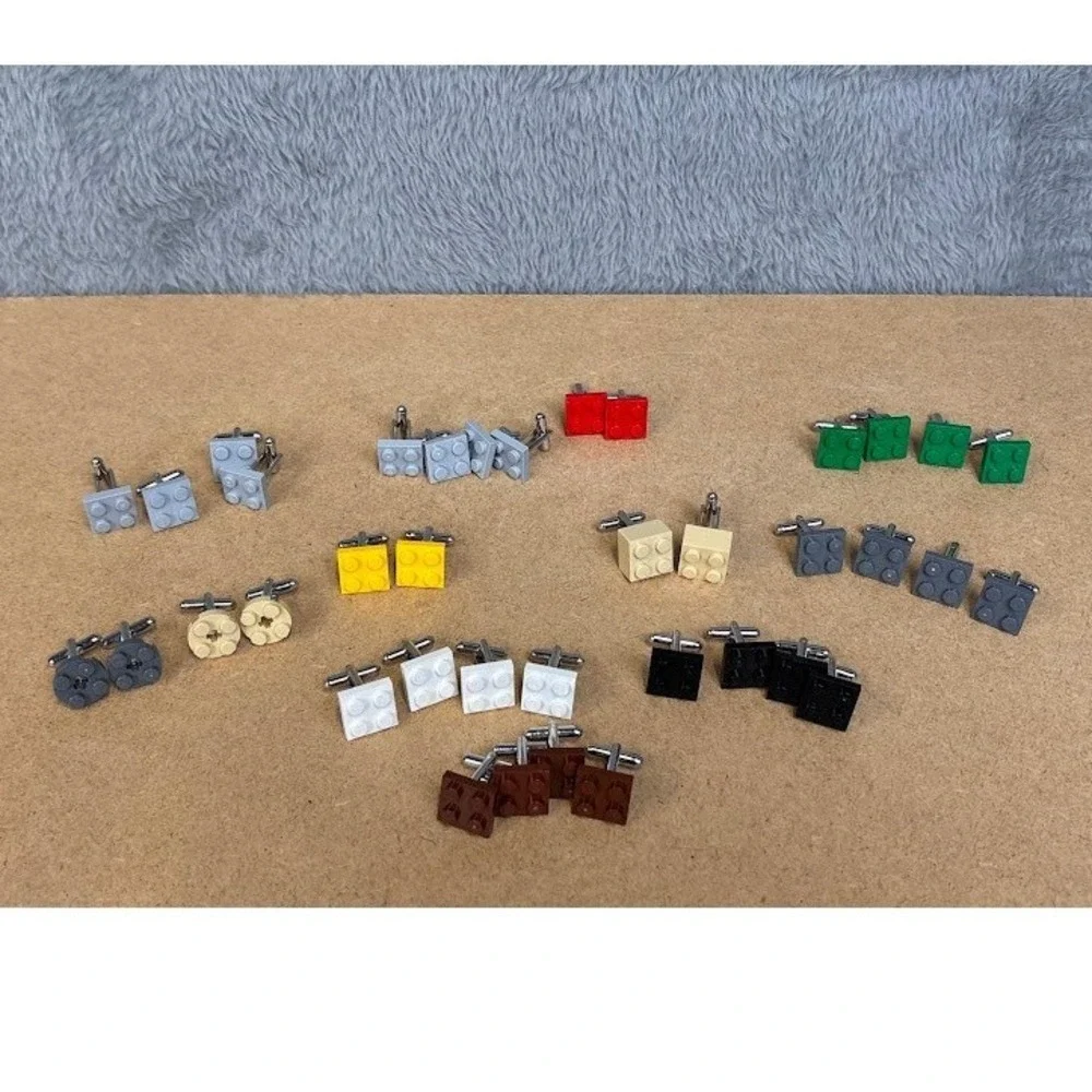 Lego Cufflinks Handmade‎ Novelty Wedding Groom Mens Gift Multi Colors